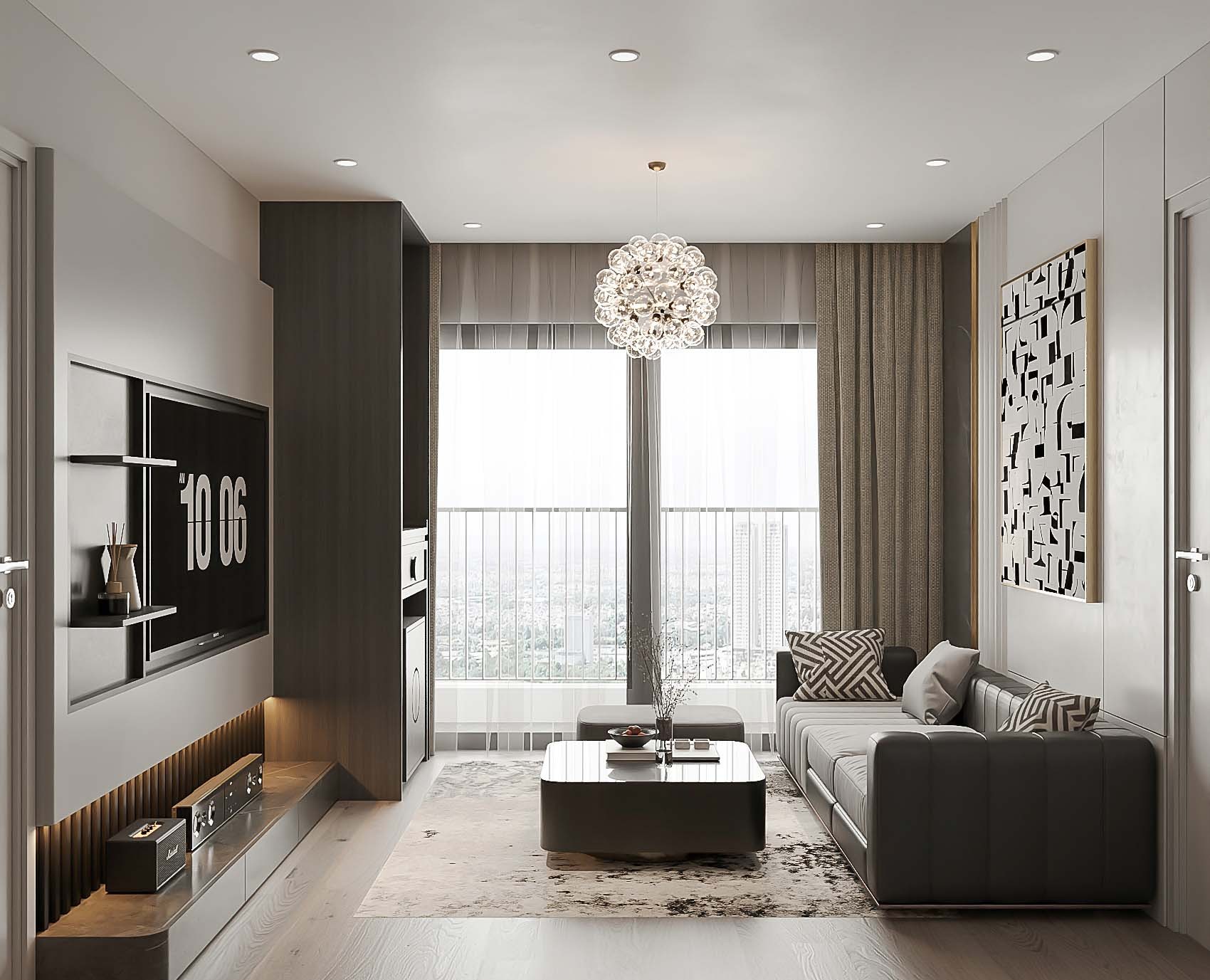 Bán căn hộ 1PN+/1WC diện tích 46m2 ban công Tây Bắc tòa Monaco The Cosmopolitan Vinhomes Cổ Loa