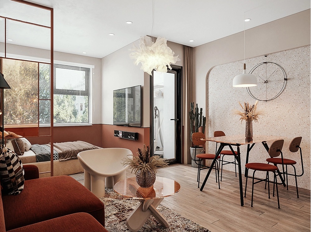 Bán chung cư 1 ngủ cửa hướng Tây ban công view sân thể thao Vinhomes Olympic Hanoi