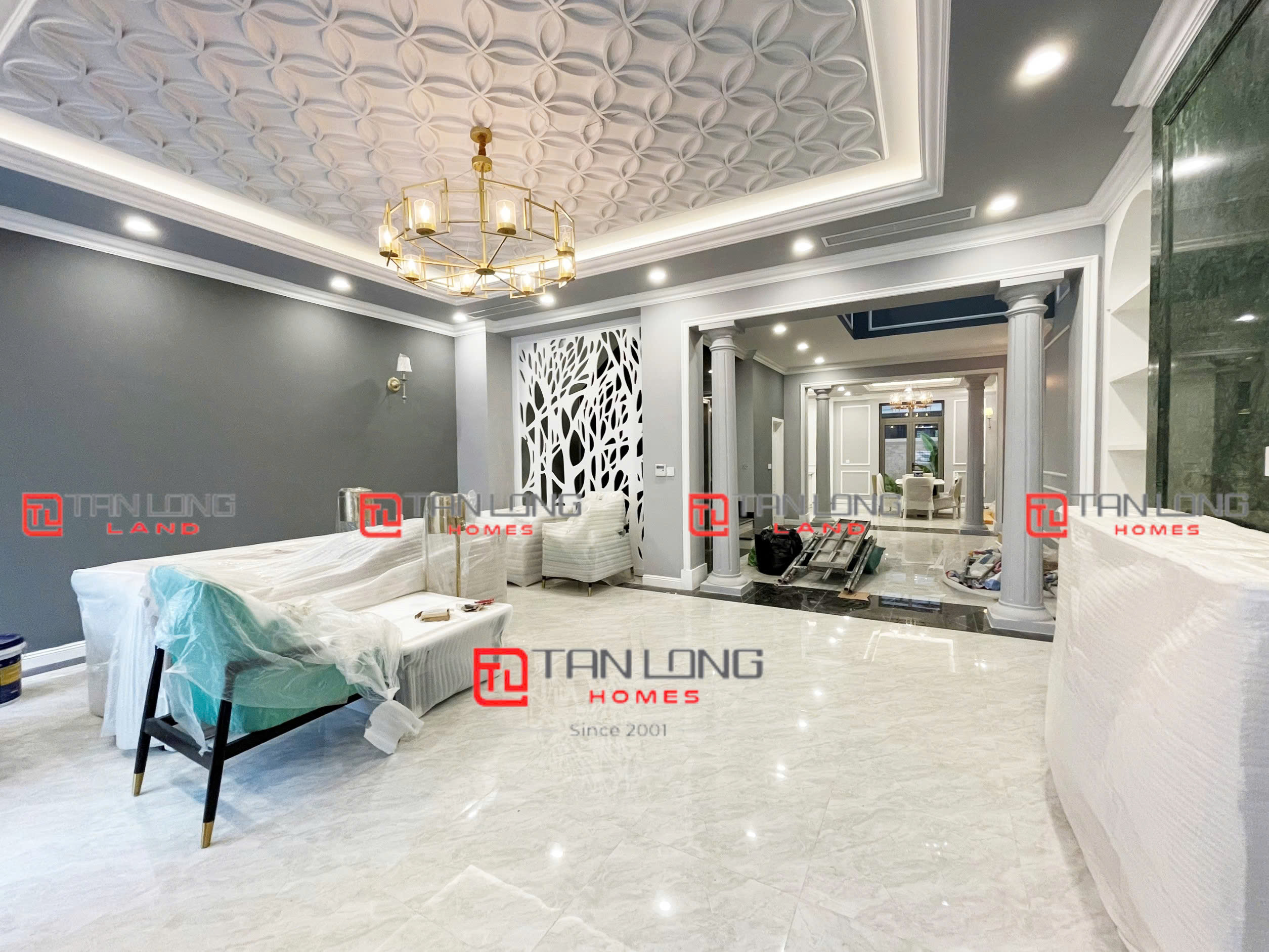 Cần cho thuê biệt thự song lập Vinhomes The Harmony DT 168m2 full nội thất hiện đại, có thang máy