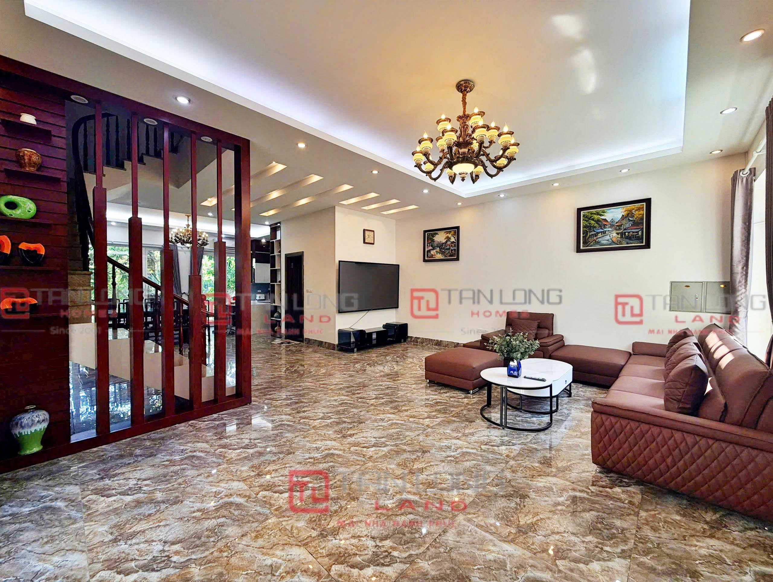 Cho thuê biệt thự song lập diện tích 225m2/4 phòng ngủ view sông Vinhomes Riverside