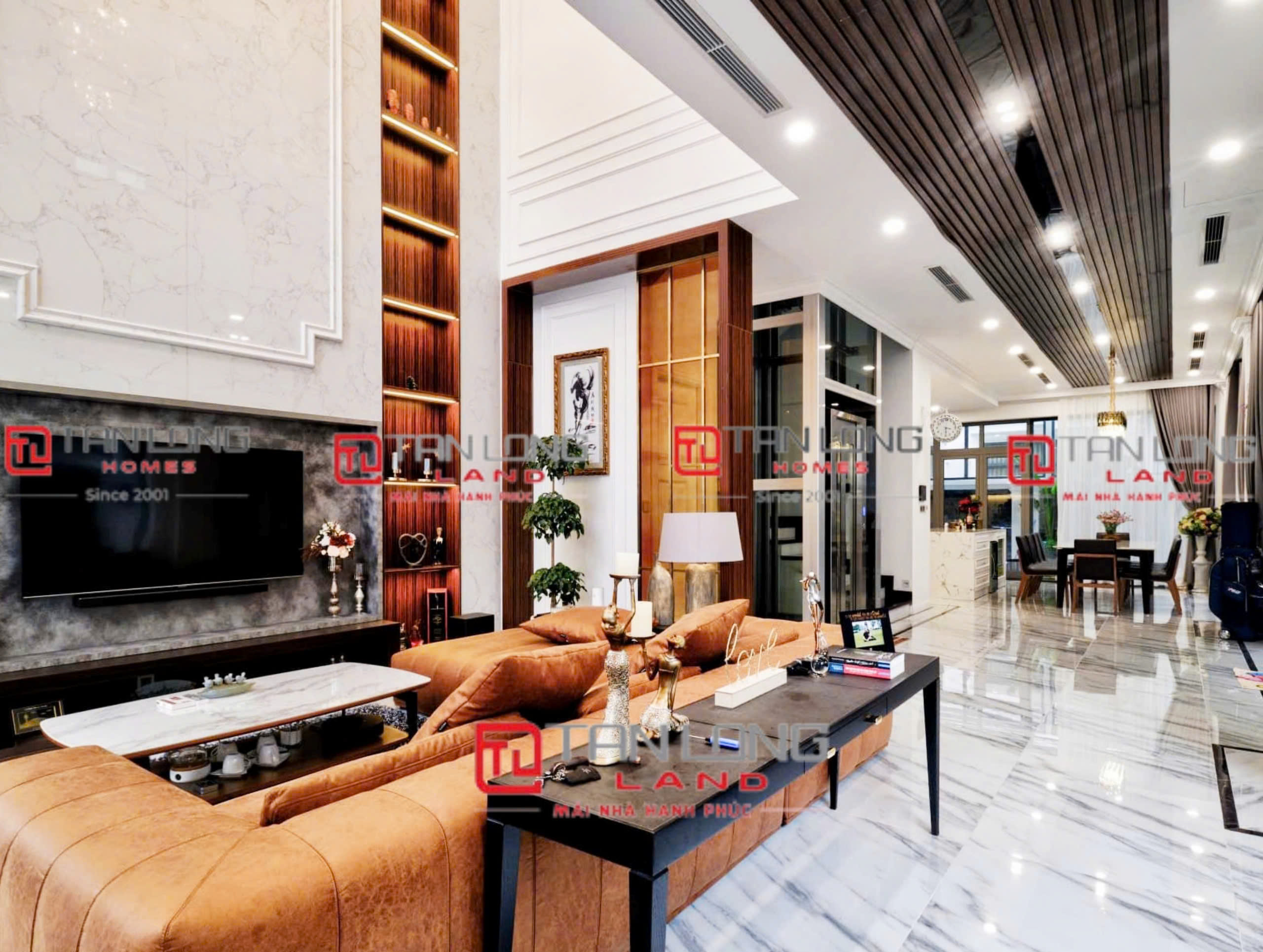 Cho thuê gấp biệt thự song lập Vinhomes The Harmony full nội thất luxury, view hồ điều hoà